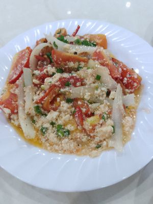 Scrambled tofu at Bồ Đề in Tay Ninh