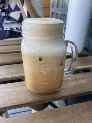 Freddo cappuccino with oat milk   at Hunch in Geneva