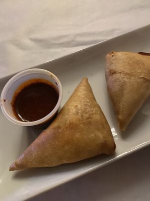 Sambusas  at Enjera in Arlington