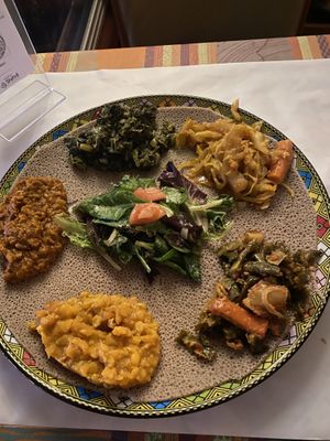 Veggie platter  at Enjera in Arlington