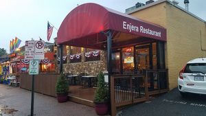 outside at Enjera in Arlington