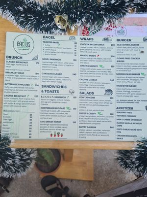 Menu 2 at Cactus  in Koh Tao