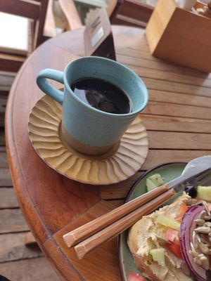 Hot Americano at Cactus  in Koh Tao