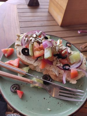 Mediterranean Toast at Cactus  in Koh Tao