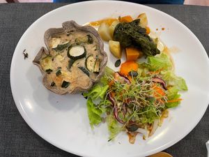 Zucchini quiche at Ah! La Belle Histoire in Concarneau