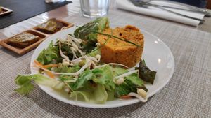 Terrine de carottes et amandes at Ah! La Belle Histoire in Concarneau