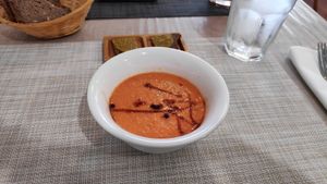 Gaspacho tomate at Ah! La Belle Histoire in Concarneau