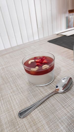 Panna cotta at Ah! La Belle Histoire in Concarneau