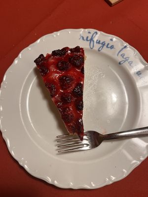 Vegan cake  at Rifugio Lagazuoi in Cortina D Ampezzo