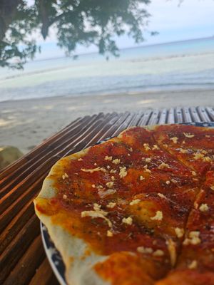 Pizza Marinara at Pachamama Indah in Kota Sabang