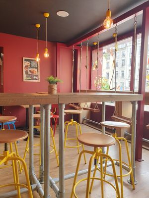 Top floor at Fresh Burritos in Grenoble