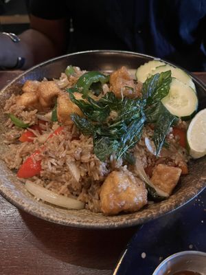 Basil Fried Rice with tofuu  at The Dara in Baltimore