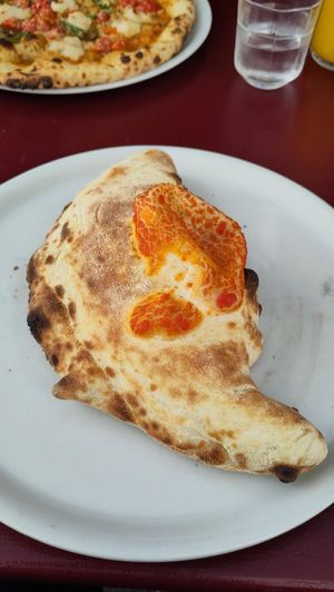 Calzone at Meow Pizzeria Verde in Innsbruck