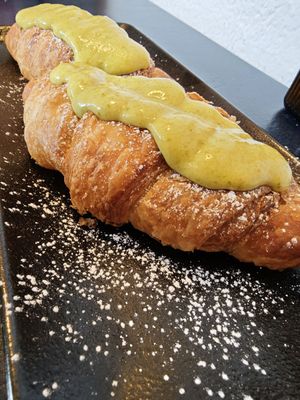 Pistachio croissant (from the brunch that happens monthly) at Meow Pizzeria Verde in Innsbruck