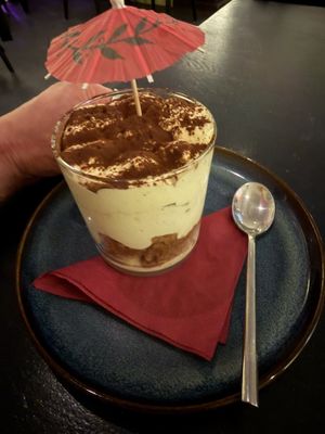 Tiramisu  at Meow Pizzeria Verde in Innsbruck