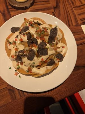 truffle nachos oh my god  at Decimo in London