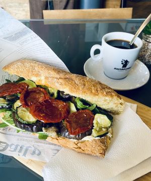 Vegan panini  at Think Farmer in Rome