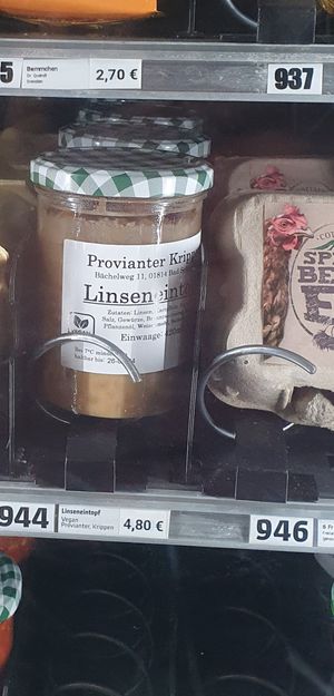 Lentil Soup vegan at Proviantomat in Koenigstein