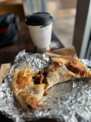 Soy-rizo breakfast wrap at Heine Brothers in Louisville