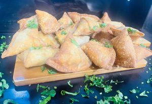 Vegetables samosa (vegan ) at Raj Punjabi Kitchen in Northampton