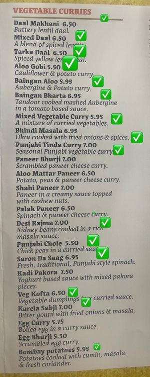 ✅ VEGAN DISHES 
WE HAVE EVERYDAY 10 -12 vegan dishes cooked fresh  at Raj Punjabi Kitchen in Northampton