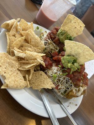 Breakfast special sub vegan cheese and tofu for eggs   at Tahoe Natural Cafe in Reno