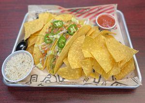 Black Bean, Refried Bean, Guacamole, Salsa and Chips  at Tijuana Flats in Mobile