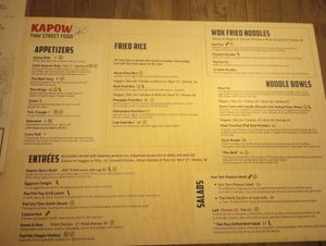 Menu February 2024 (1 of 2) at Kapow Thai Street Food in Wilmington