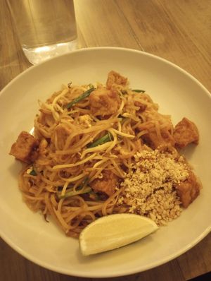 Pad Thai (be sure to order vegan) at Kapow Thai Street Food in Wilmington