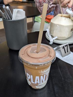 Chocolate protein shake at Plantiful  in Bangkok