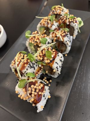 Unagi sushi  at Plantiful  in Bangkok