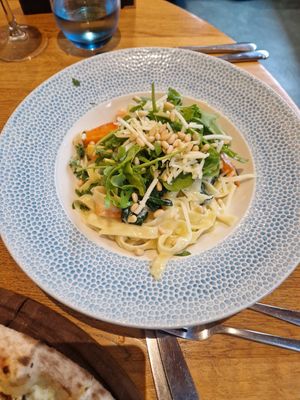 Tagliatelle in a creamy sauce! at Artezzan  in Chester