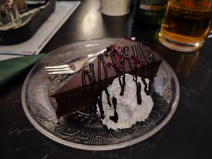Vegan Chocolate Cake at Mačkafé in Bratislava