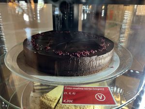 Vegan cake   at Mačkafé in Bratislava