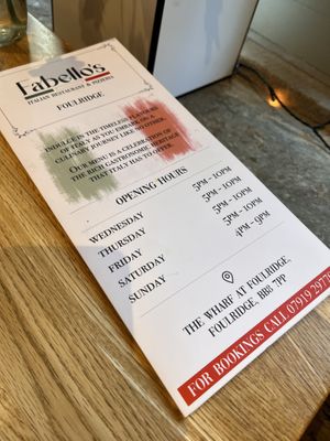 Cafe during the day, Fabellio’s Italian restaurant of an evening   at The Wharf at Foulridge in Colne