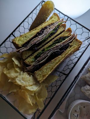 Vegan wagyu sando at Replika in Dubai