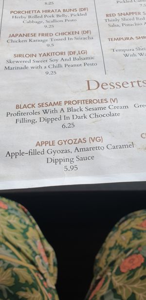 Dessert options to at Black Mamba in Dundee