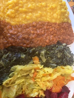 Fantastic Vegan combo  at Gursha Ethiopian Cuisine in Roseville