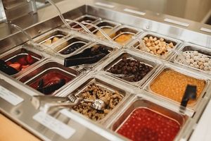 Topping bar with Vegan option at Sweet Alps Ice Cream in Summerfield