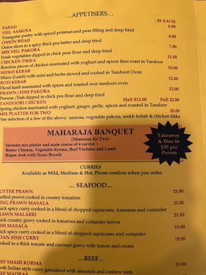 Samosa, Bhaji, Pakora  at India Gate Restaurant & Bar in Dunedin