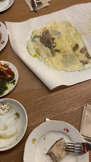 Smashed potato   at Goli Restaurant in Budapest