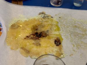 Sage burning into grilled potato  at Goli Restaurant in Budapest