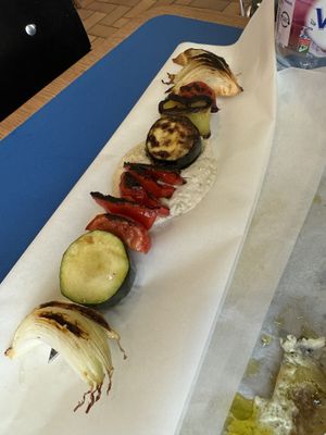 grilled summer vegetables  at Goli Restaurant in Budapest