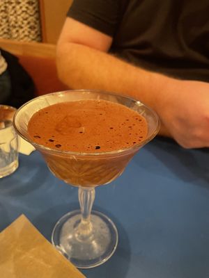 Chocolate mousse dessertt  at Goli Restaurant in Budapest