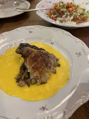 Oyster mushrooms   at Goli Restaurant in Budapest