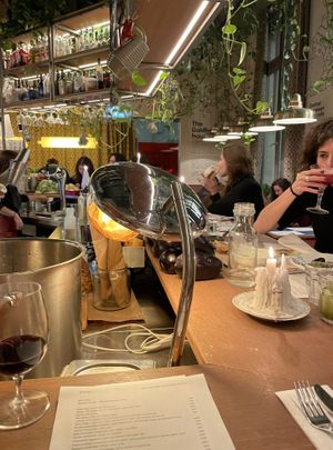 The bar  at Goli Restaurant in Budapest