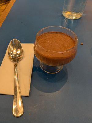 Chocolate mousse at Goli Restaurant in Budapest