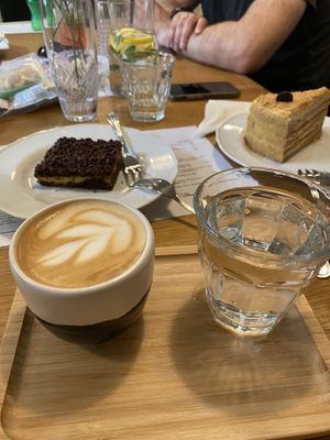 Oat cappuccino   at Moment in Prague