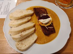 Vegan "svíčková"  at Moment in Prague