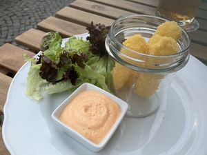 Mozzarella sticks   at Moment in Prague